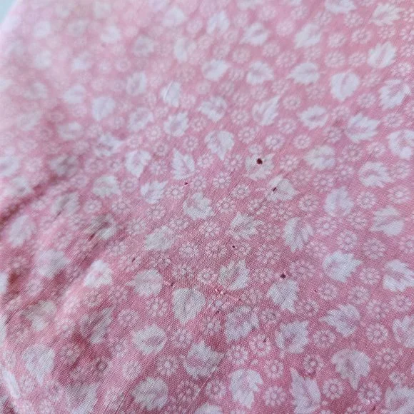 Vintage 30s Pink Cotton Calico Flour Sack Feedsack Depression Day Dress S - Picture 9 of 10